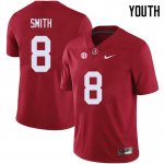 NCAA Youth Alabama Crimson Tide #8 Saivion Smith Stitched College 2018 Nike Authentic Red Football Jersey SA17S40WA